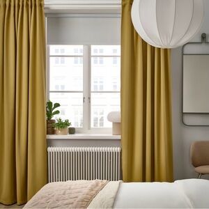 IKEA Gold Curtains (4 Panels)-MAJGULL